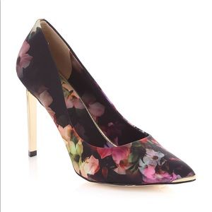 Ted Baker Black Adecyn Cascading Floral Heel
